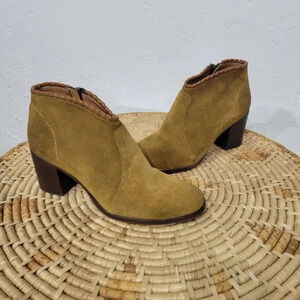 Frye Tan Suede Western Ankle Bootie 8.5